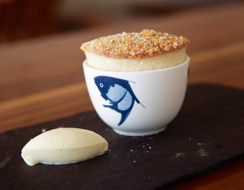Preserved Pear Souffle & Cream