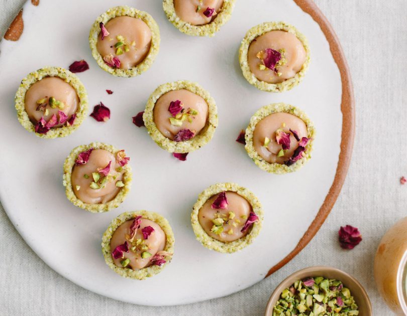 Rhubarb & Rose Curd Tarts