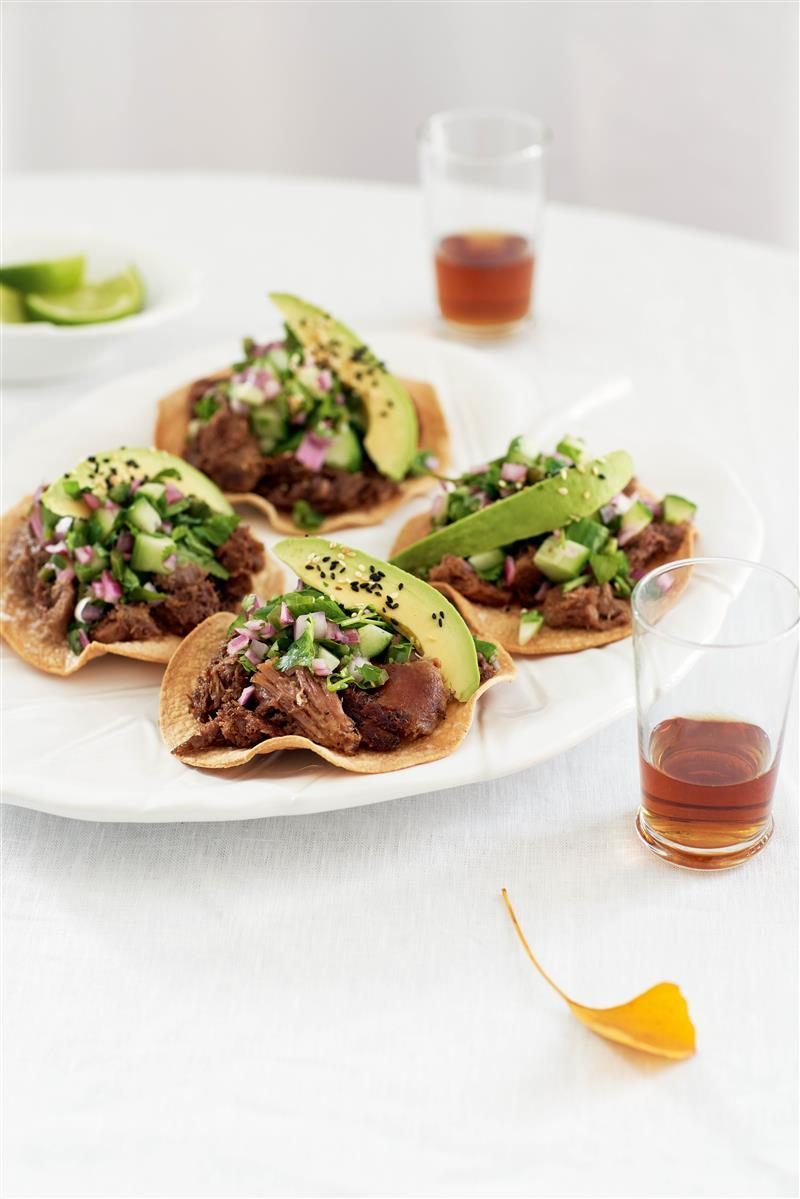 Beef-tongue tostadas Beef-tongue tostadas