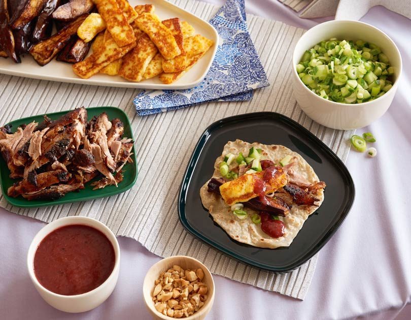 Haloumi & Duck Pancakes Haloumi & Duck Pancakes