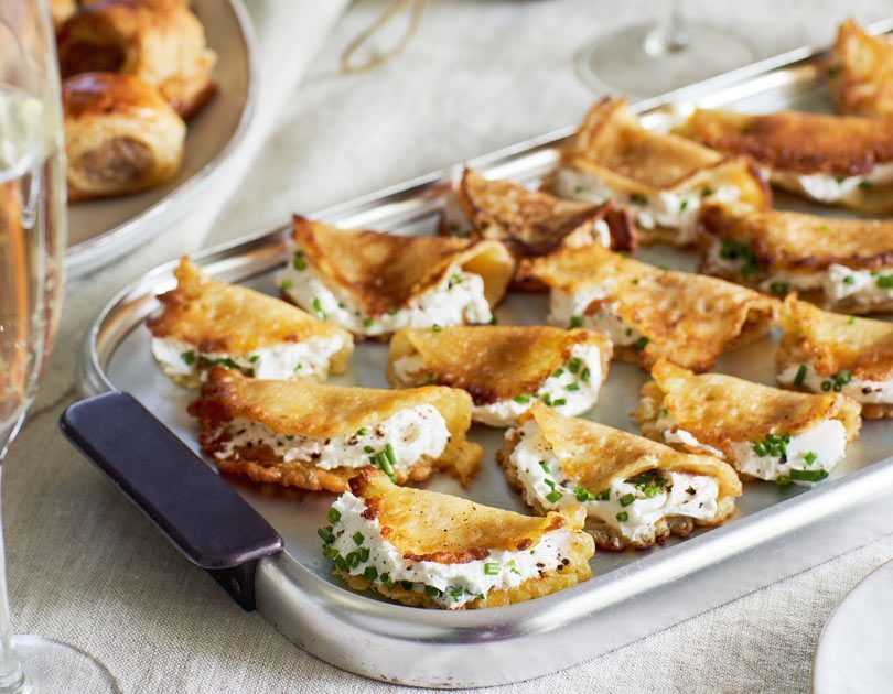 Cheese Blintzes with Goat’s Cheese Cheese Blintzes with Goat’s Cheese