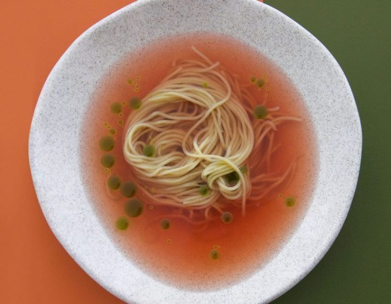 Ramen Noodles in Tomato Broth with Coriander Oil Cuisine Magazine From New Zealand to the World