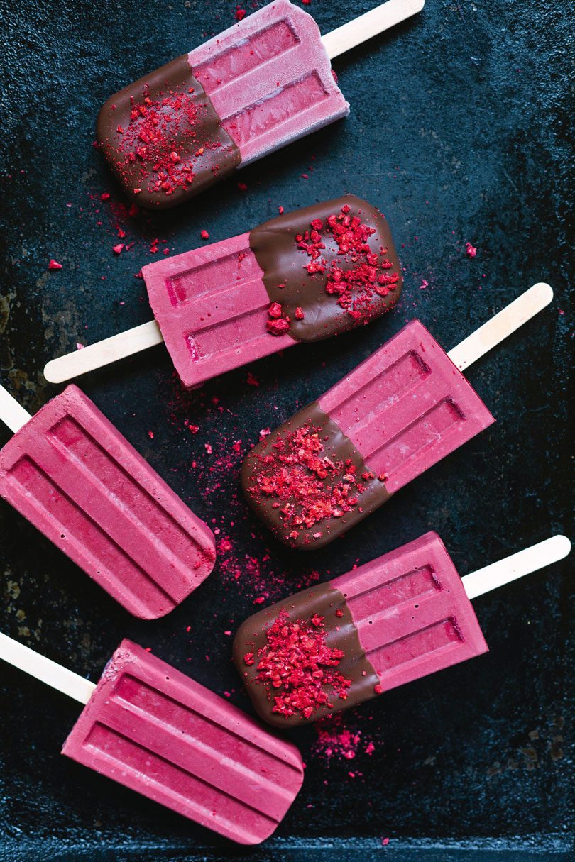 Beetroot, Raspberry & Cacao Creamsicles Beetroot, Raspberry & Cacao Creamsicles