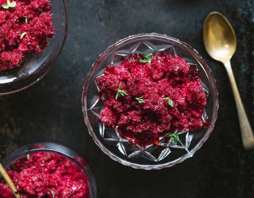 Blueberry & Thyme Granita