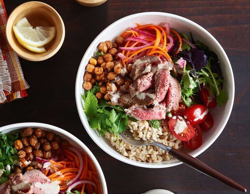 Lamb & Spiced Chickpea Salad Bowl