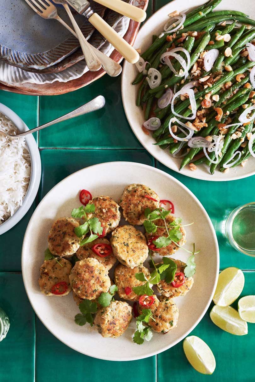 Thai Fish Cakes with Green Bean & Dried Shrimp Salad Thai Fish Cakes with Green Bean & Dried Shrimp Salad