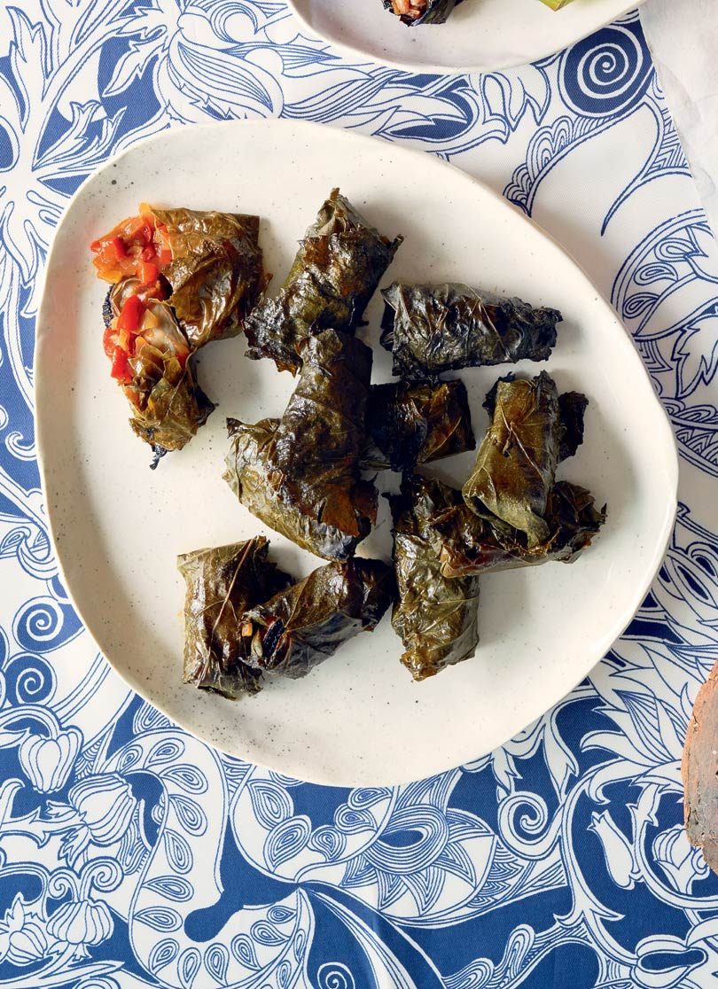 MUSSELS IN GRAPE LEAVES MUSSELS IN GRAPE LEAVES