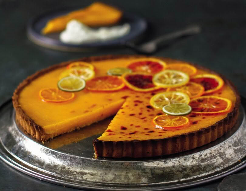 Five-Spice Citrus Tart with Whipped Sweet Mascarpone