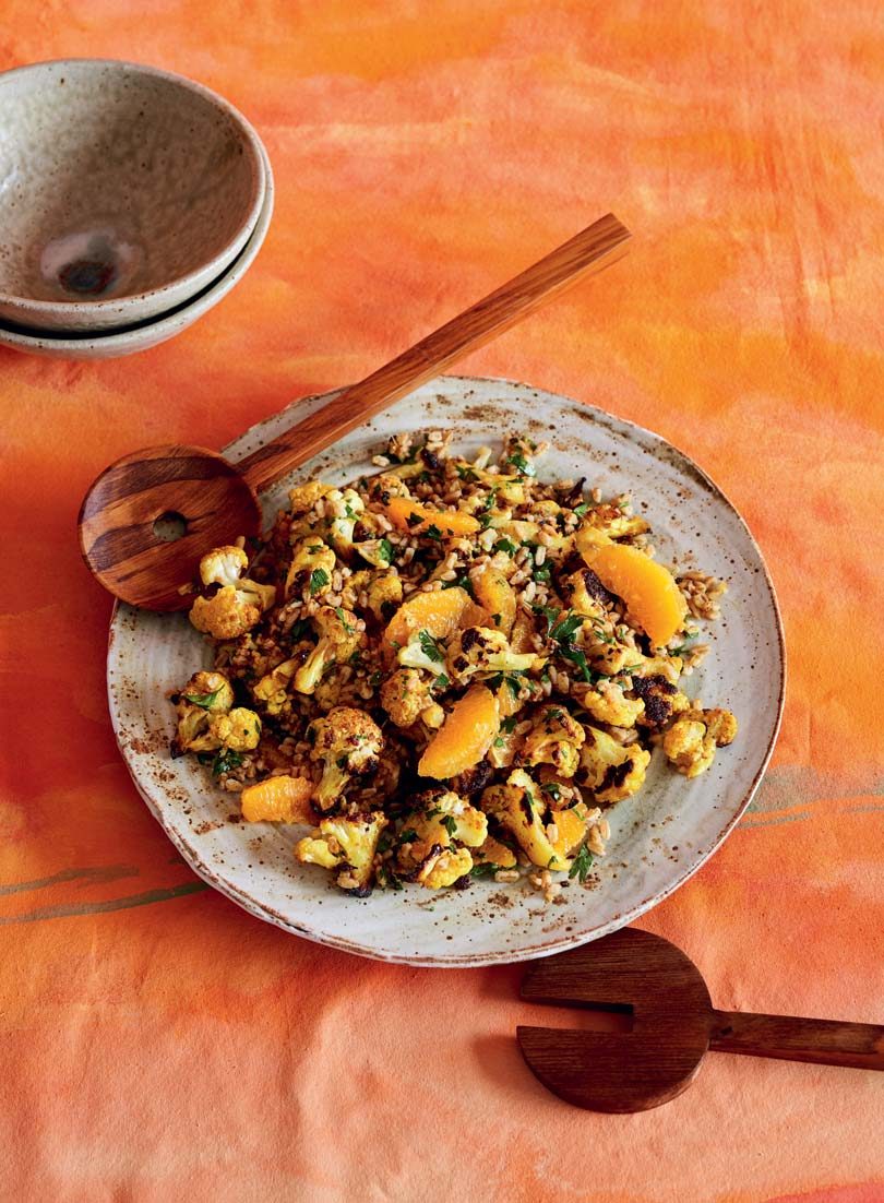 CURRIED CAULIFLOWER & FARRO SALAD CURRIED CAULIFLOWER & FARRO SALAD