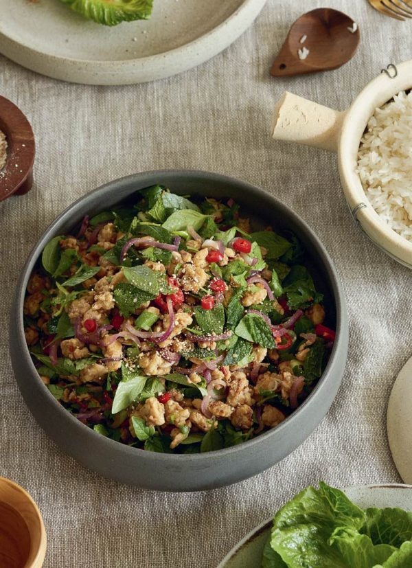 TEMPEH LARB WITH PICKLED CARROT & MAKRUT STICKY RICE Cuisine Magazine