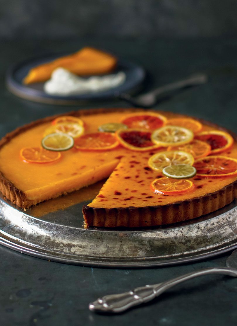 FIVE-SPICE CITRUS TART WITH WHIPPED, SWEET MASCARPONE FIVE-SPICE CITRUS TART WITH WHIPPED, SWEET MASCARPONE