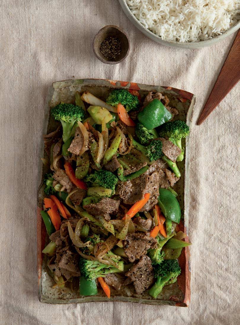 STIR-FRIED PEPPERED BEEF STIR-FRIED PEPPERED BEEF