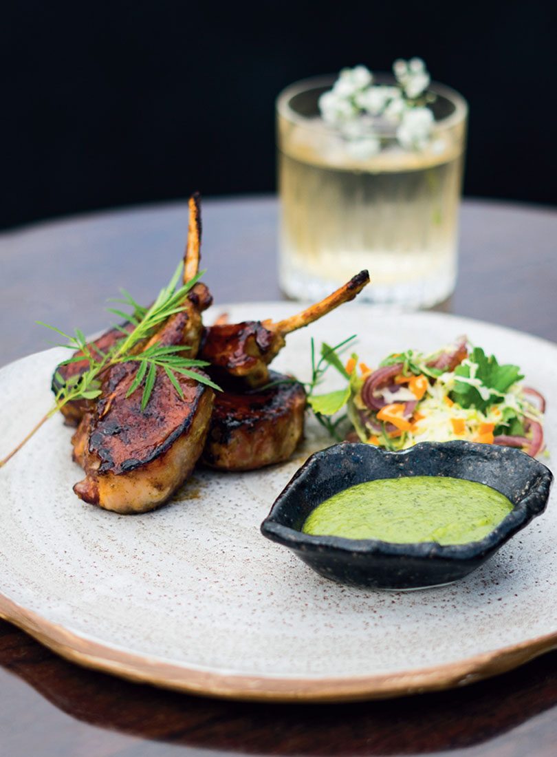 SPRING TE MANA LAMB RACK, CORIANDER & LIME MISO & JAPANESE SALAD SPRING TE MANA LAMB RACK, CORIANDER & LIME MISO & JAPANESE SALAD