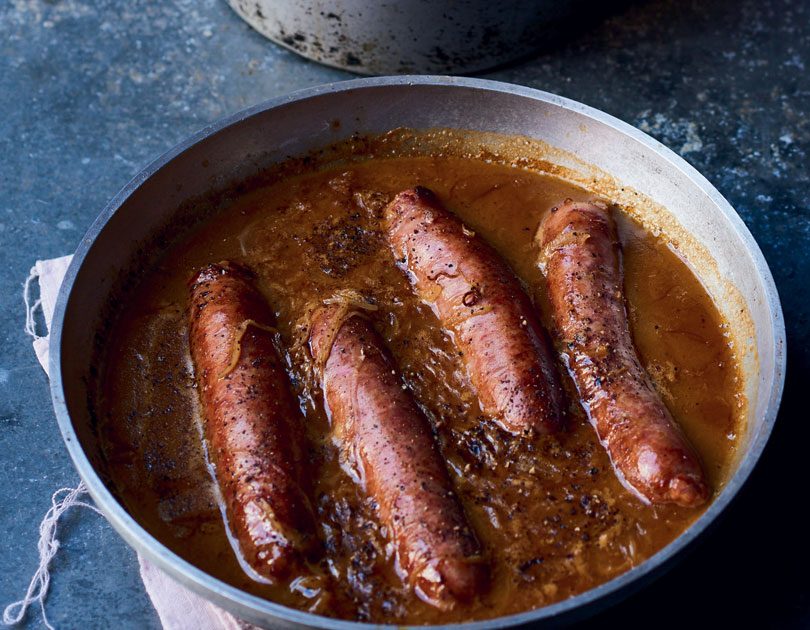 LIGHTLY BRAISED TOULOUSE SAUSAGES