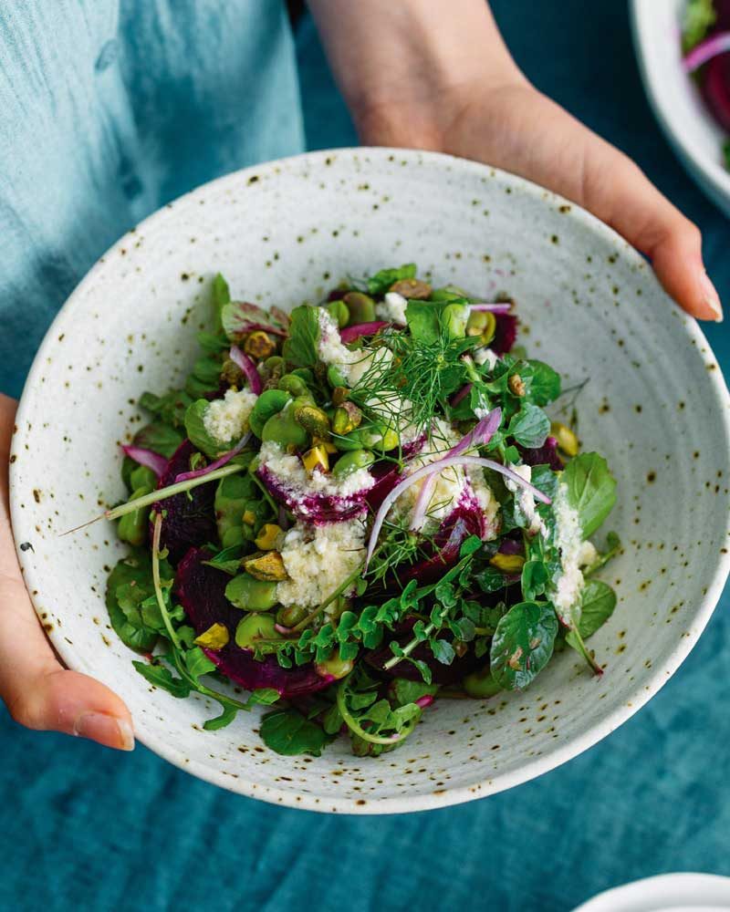 BEETROOT & BROAD BEAN SALAD WITH FETA & HORSERADISH DRESSING - Cuisine ...