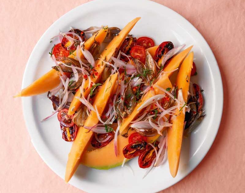 SHALLOT, MELON & TOMATO SALAD