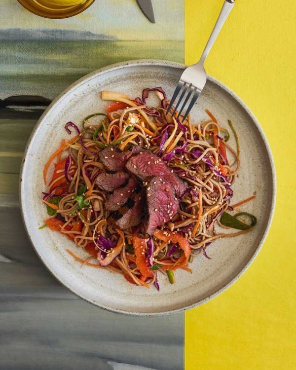 SOBA NOODLE SALAD WITH VENISON MEDALLIONS Cuisine Magazine From New Zealand to the World