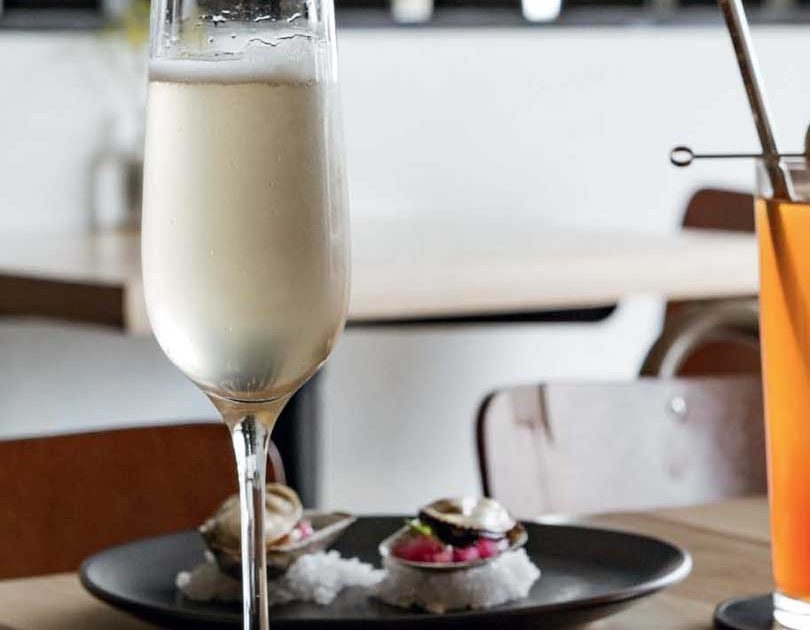 CHARRED PEACH & THYME BELLINI