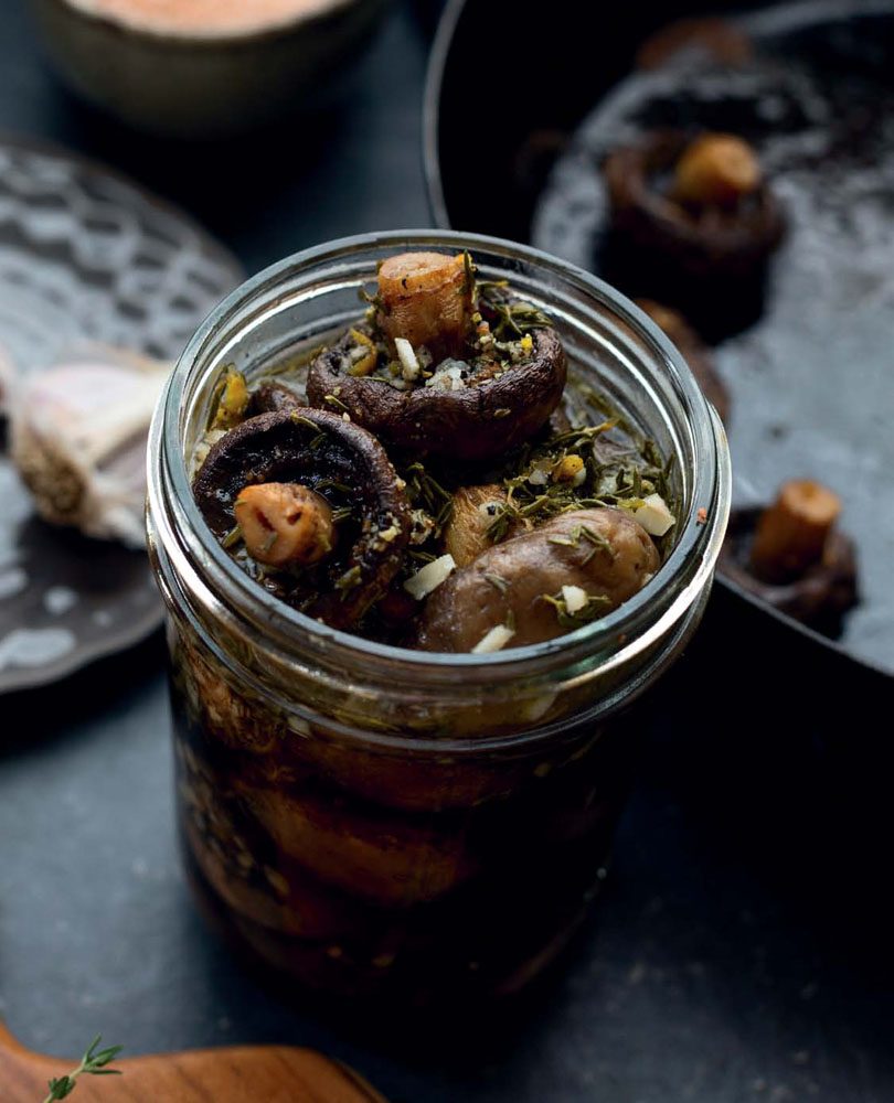 LEMON & THYME PICKLED MUSHROOMS LEMON & THYME PICKLED MUSHROOMS