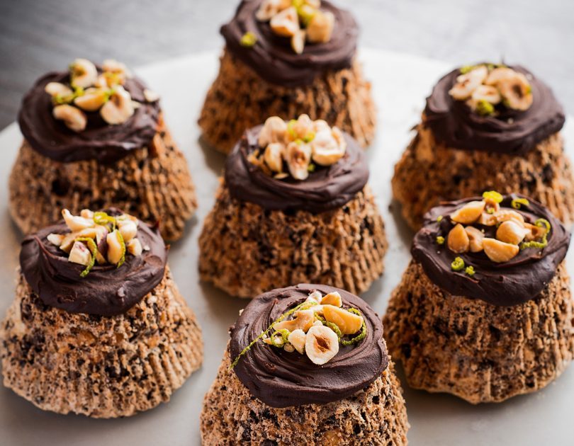 HAZELNUT, CHOCOLATE & LIME TORTES