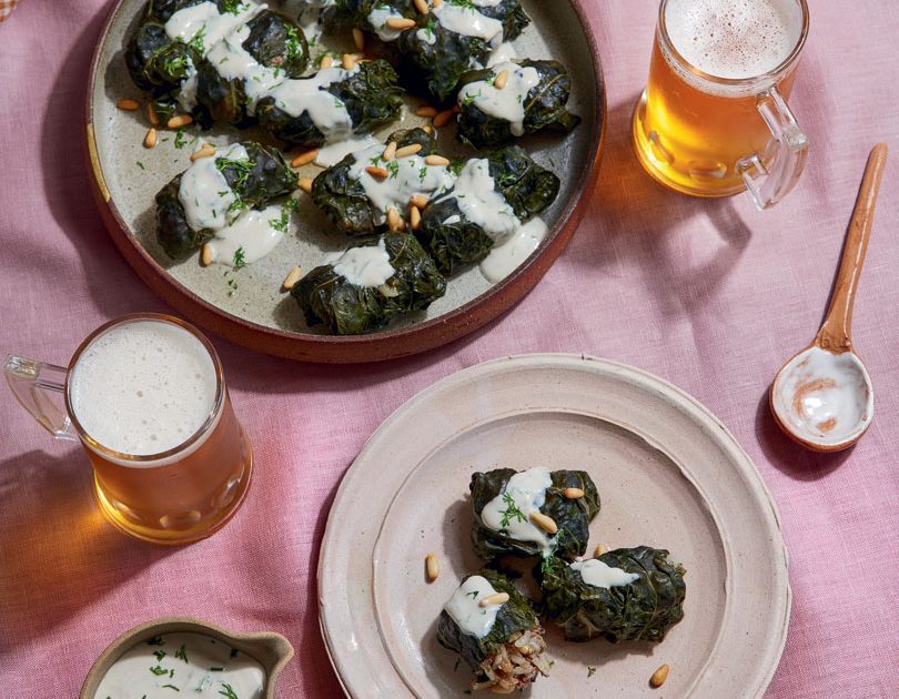 SILVERBEET DOLMADES WITH LAMB, FENNEL & PINENUTS