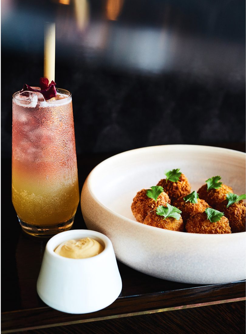 CELERIAC & GOLDEN KŪMARA CROQUETTE WITH PISTACHIO HUMMUS