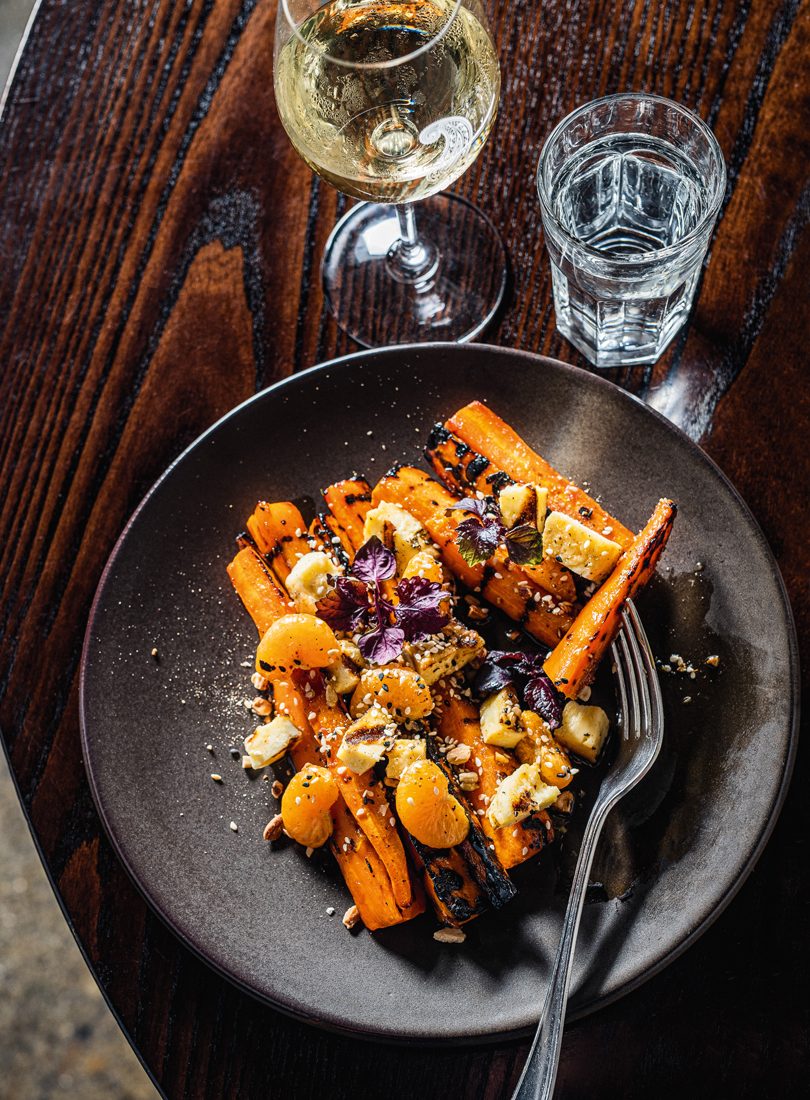 MĀNUKA HONEY-GLAZED CARROTS, HALOUMI & DUKKAH