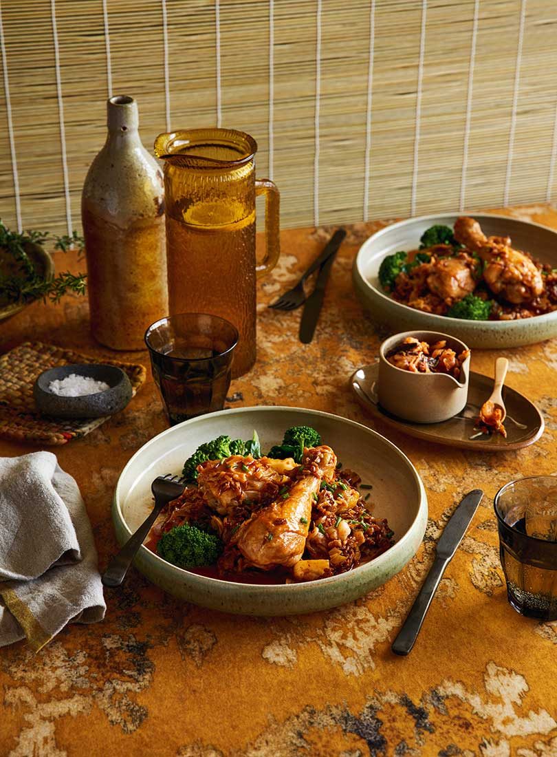 CHICKEN, RED RICE & KIMCHI POT