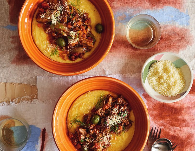 SLOW-COOKED PORK RAGÙ / ARTICHOKE & FENNEL RAGÙ FOR PAPPARDELLE OR POLENTA SLOW-COOKED PORK RAGÙ / ARTICHOKE & FENNEL RAGÙ FOR PAPPARDELLE OR POLENTA