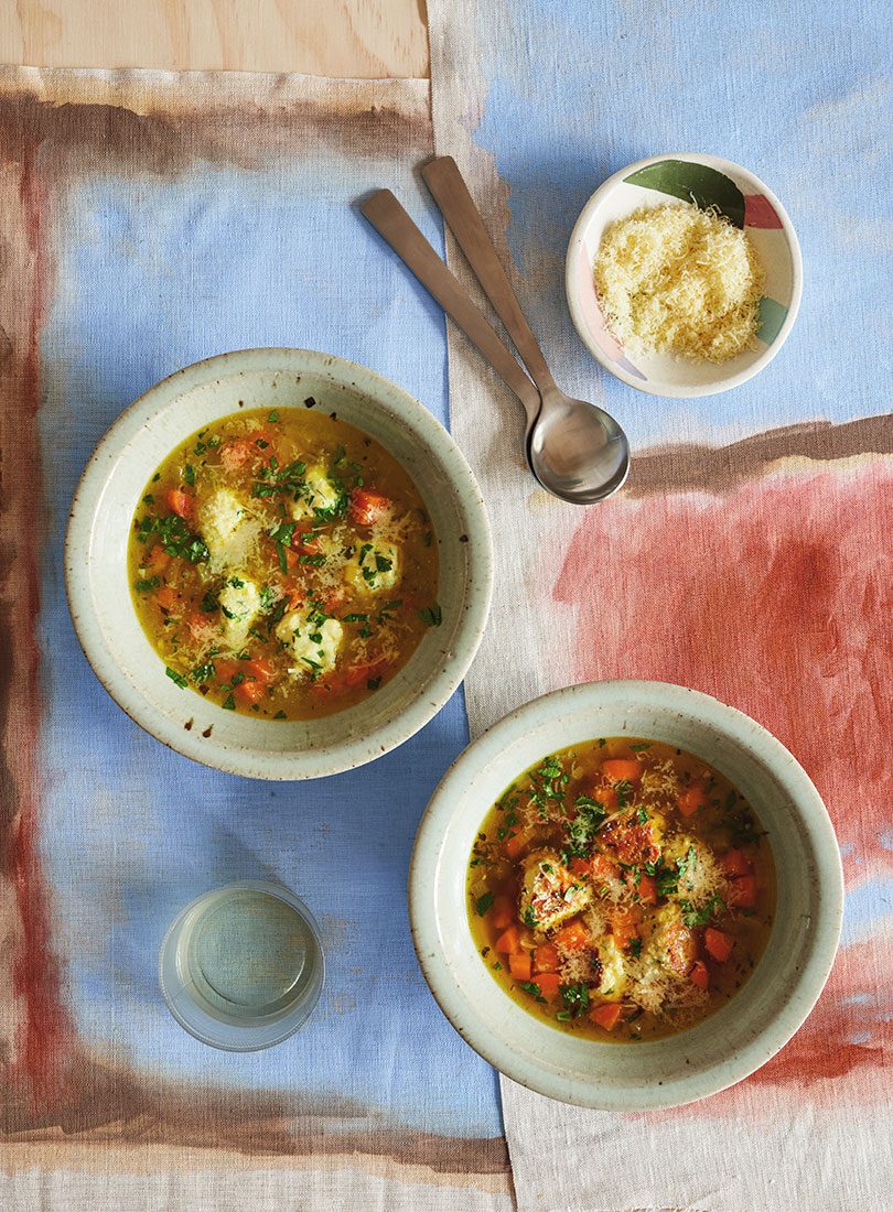 CHICKEN DUMPLINGS & VEGETABLE SOUP / RICOTTA DUMPLINGS & VEGETABLE SOUP