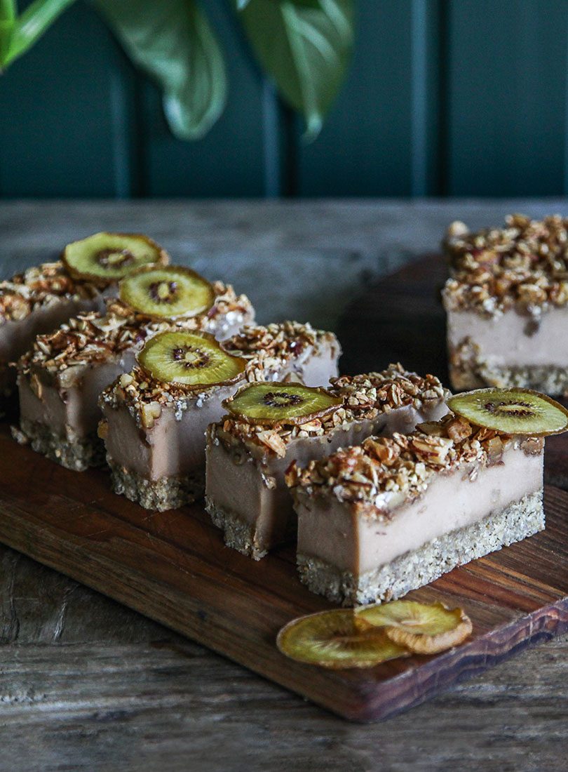 Oat, Piloncillo, Ginger & Golden Kiwi Slice - Cuisine Magazine - From New Zealand to the World