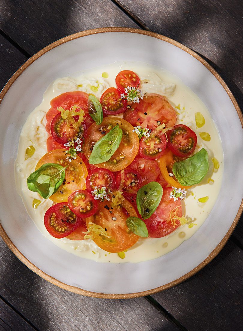 Heirloom Tomatoes & Stracciatella With Summer Herbs Cuisine Magazine From New Zealand to the