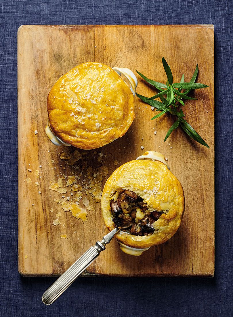 Mushroom, Tarragon & Cheese Pot Pies With Olive Oil Pastry Cuisine Magazine From New Zealand