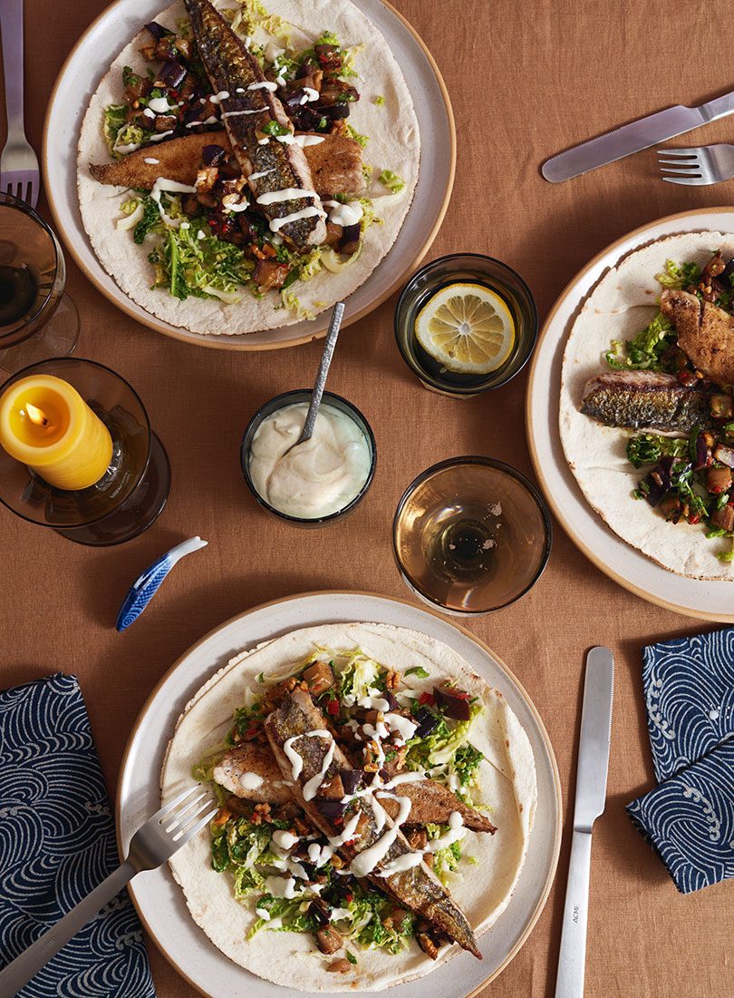 Barbecued Kahawai With Eggplant & Walnut Salsa - Cuisine Magazine - From New Zealand to the World