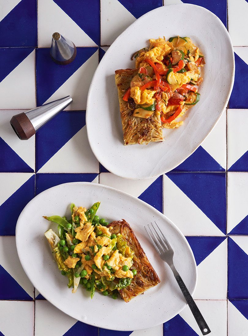 Vegetable Scramble With Anchovy Rosti - Cuisine Magazine - From New Zealand to the World