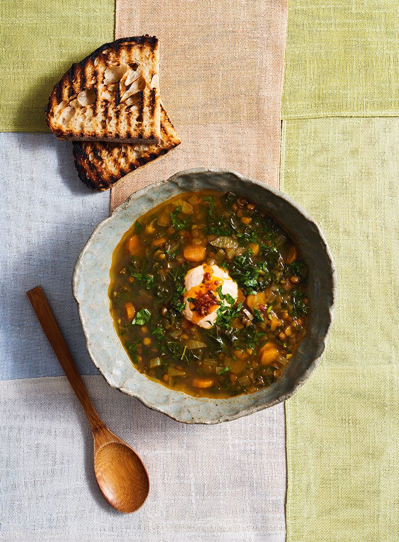 Harissa, Lentil & Kale Soup - Cuisine Magazine - From New Zealand to the World
