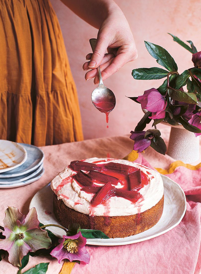 Pistachio Cake With Rhubarb Buttercream - Cuisine Magazine - From New Zealand to the World