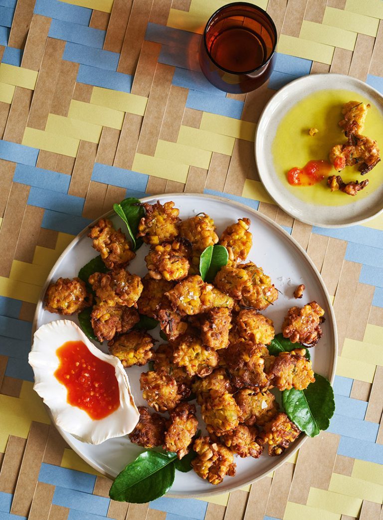 Corn & Peanut Fritters With Chilli Dipping Sauce Cuisine Magazine