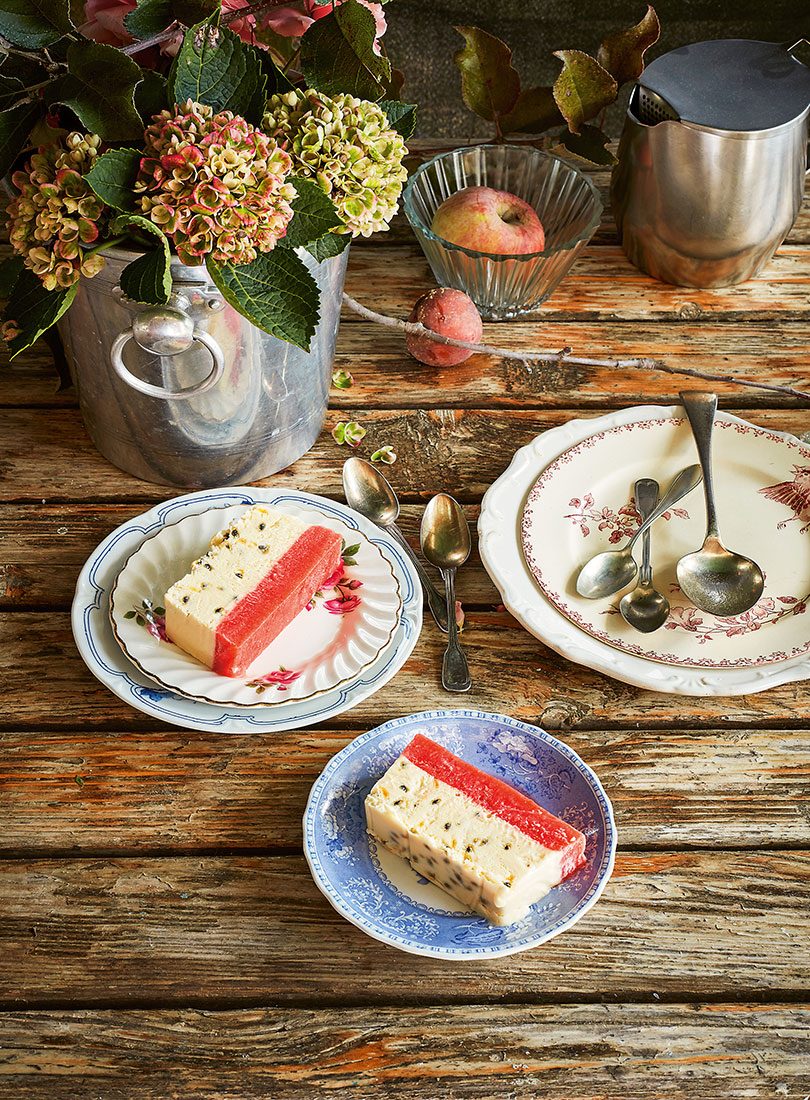 Passionfruit & Strawberry Frozen Duetto - Cuisine Magazine - From New Zealand to the World