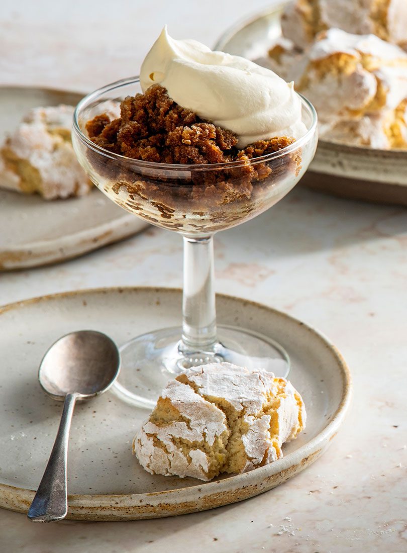 Coffee Granita With Whipped Cream & Ricciarelli - Cuisine Magazine - From New Zealand to the World